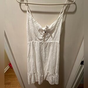 White Eyelet Mini Dress